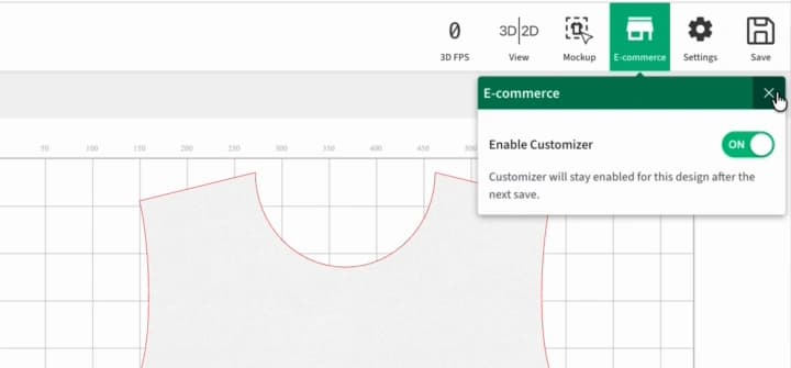 Alter Product Designer settings with Enable Customizer switched on